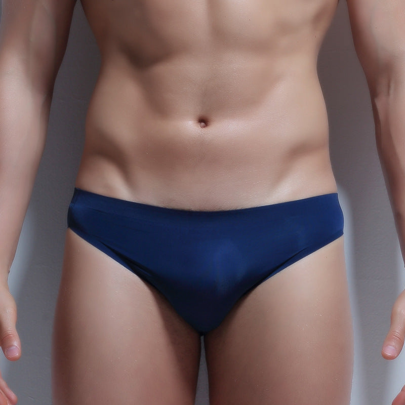 Men's One Piece Ice Silk Triangle Seamless Underwear