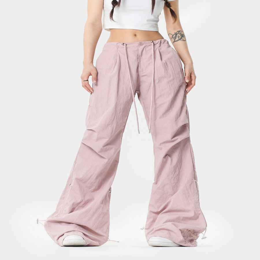 Pantalons décontractés plissés pour femmes, vêtements de travail à cloche