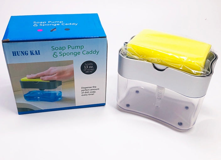 Multifunctional Soap Dispenser Sponge Caddy Non-Toxic Odorless Dispenser Kitchen Rack Creative Bathroom Washing Soap Storage Box