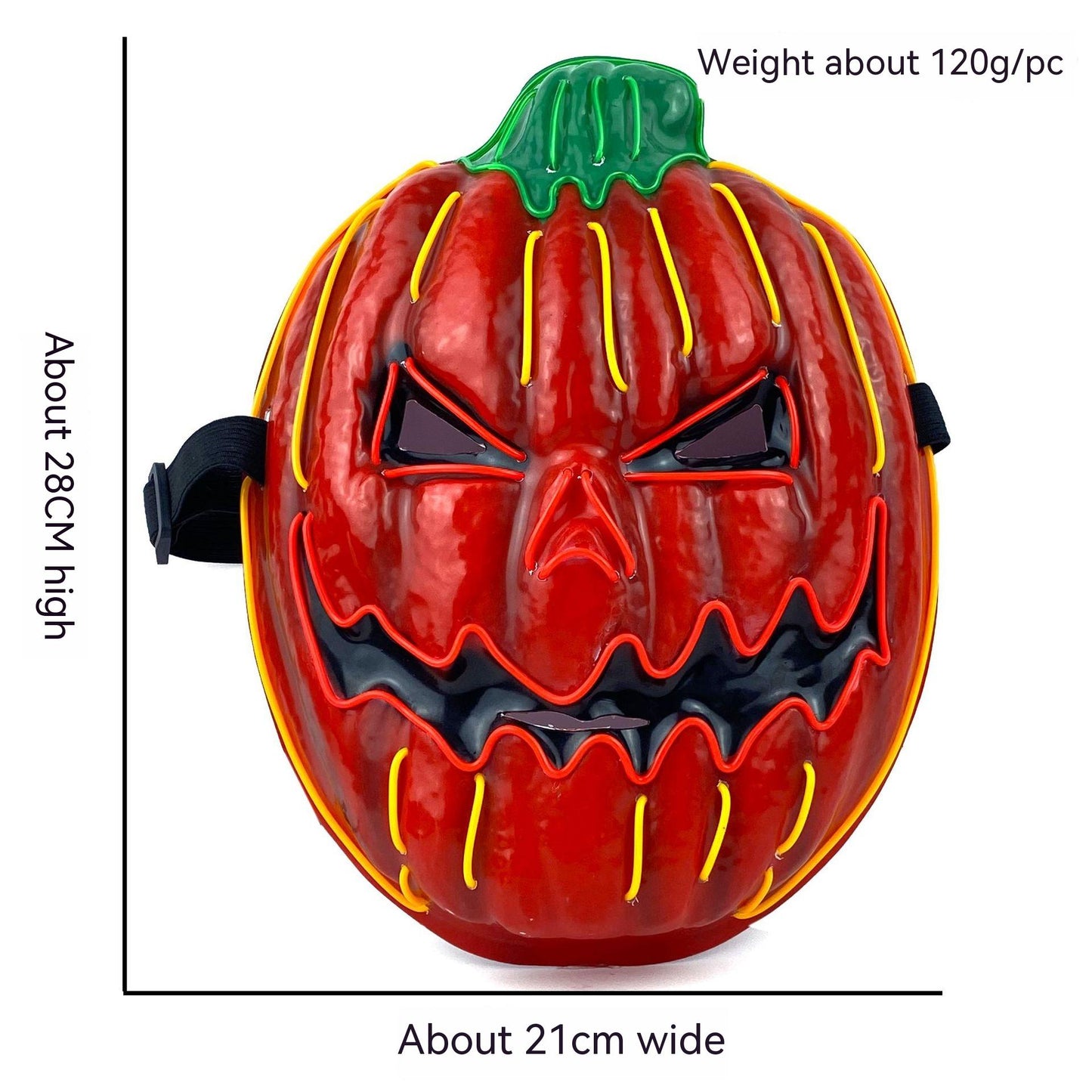 Boule de fête d'Halloween tête de citrouille horreur LED lumineuse