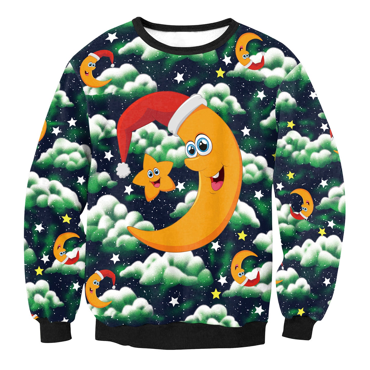 Funny Christmas Sweater Holiday Santa Elf Funny Women Men Sweaters Tops Autumn Winter Clothes for Winter