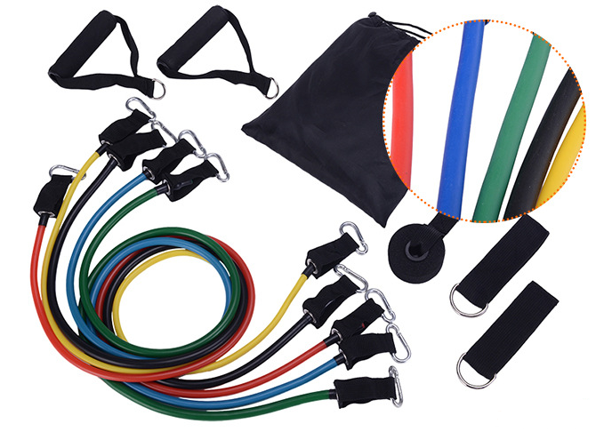 Professional Portable Fitness Rally - Complete Resistance Band System (5 Bands, 10-30 lbs, 1.2m Length)