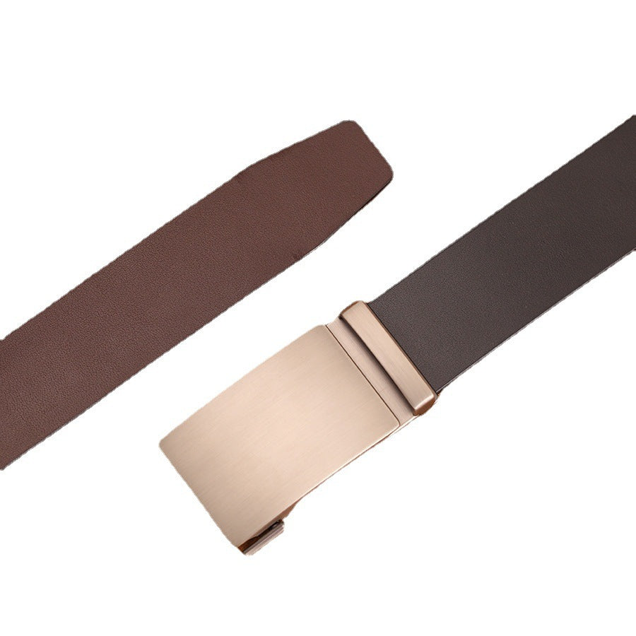 Men's Automatic Leather Buckle Belt - Effortless Convenience
