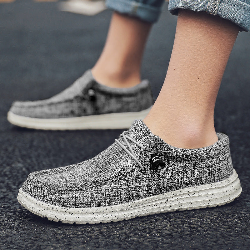 Män Loafers Mode Canvas Skor
