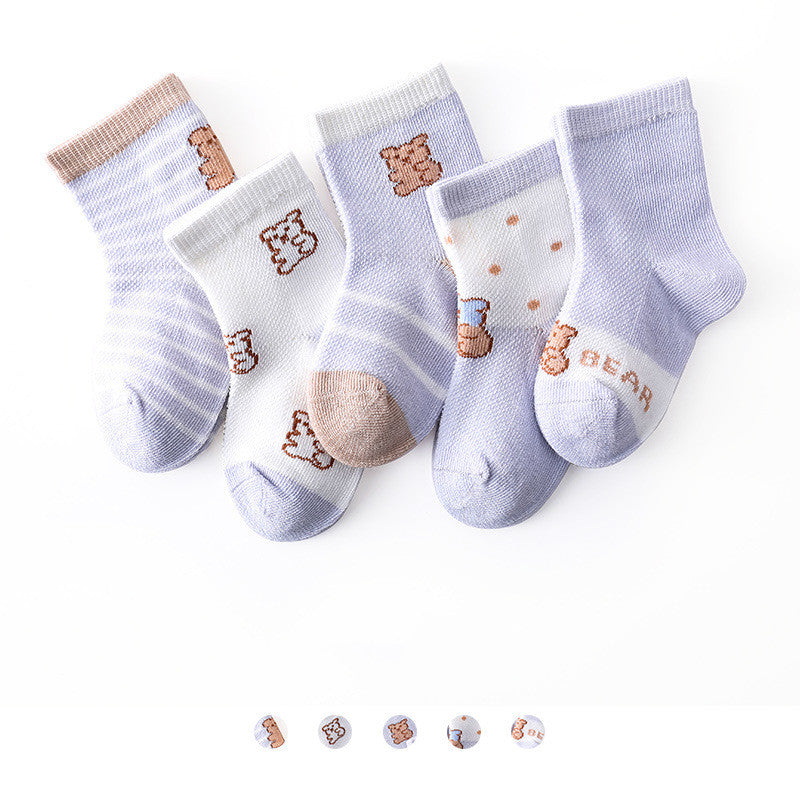 Chaussettes pour bébé à tube court de dessin animé, chaussettes pour nouveau-né désossées