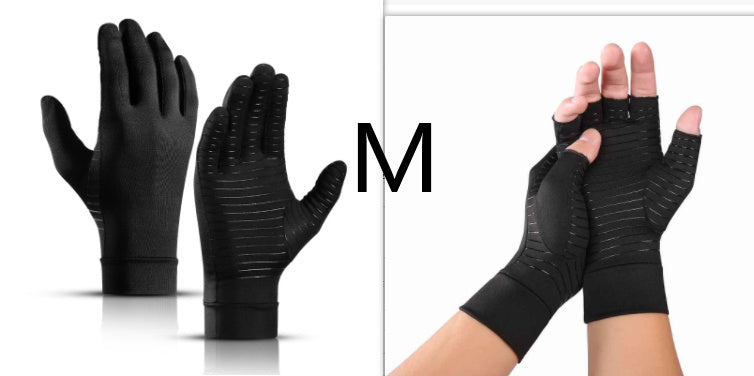 Handskar med tryck över artrit