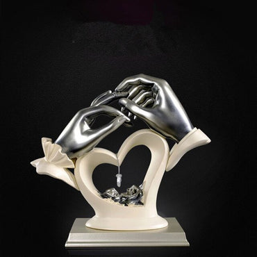 Figurines en cristal en forme de cœur à la main, accessoire de décoration pour la maison, artisanat, ornements Miniatures, cadeau de mariage R800