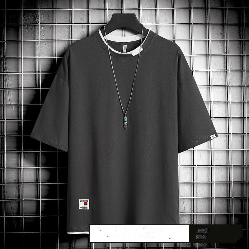 T-shirt ample style Hong Kong pour hommes