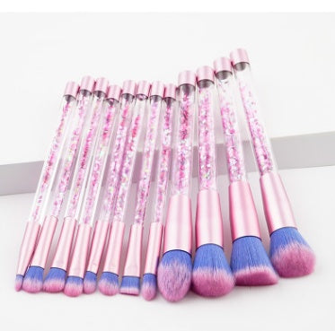 The New 7 Liquid Crystal Liquid Flow Cosmetic Brush Handle Make-up Kit Bag Valve