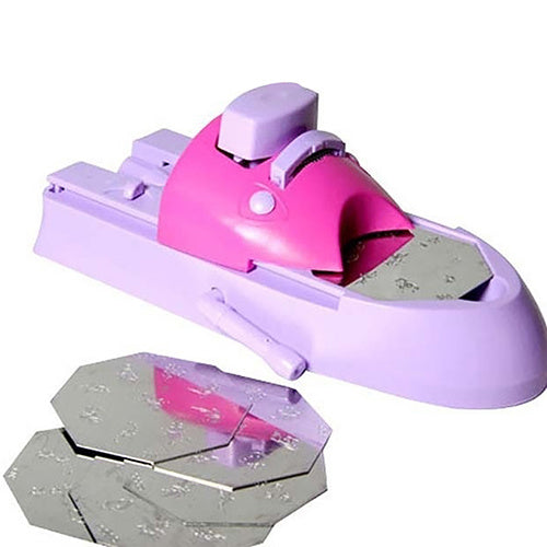 DIY Nail Art Stamping Machine - 19.3x9x7.5cm | 6 Metal Plates Pattern Printer