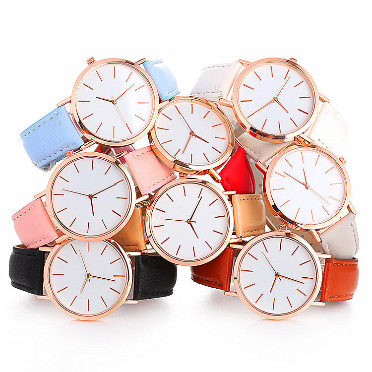 Mode simple style femmes montres quartz montres femme robe montres horloge
