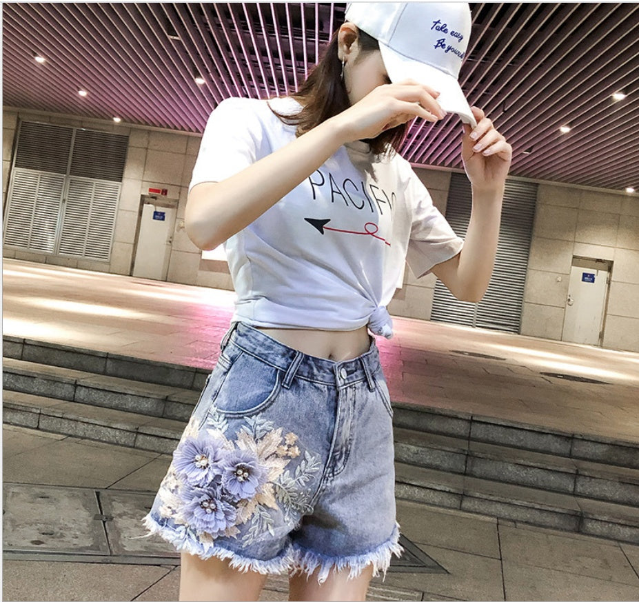 women Jeans Shorts - Casual Denim