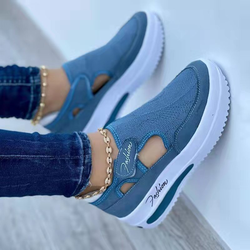 Summer Mesh Wedge Sneakers - Breathable Comfort Sport Shoes - Wellness Collection