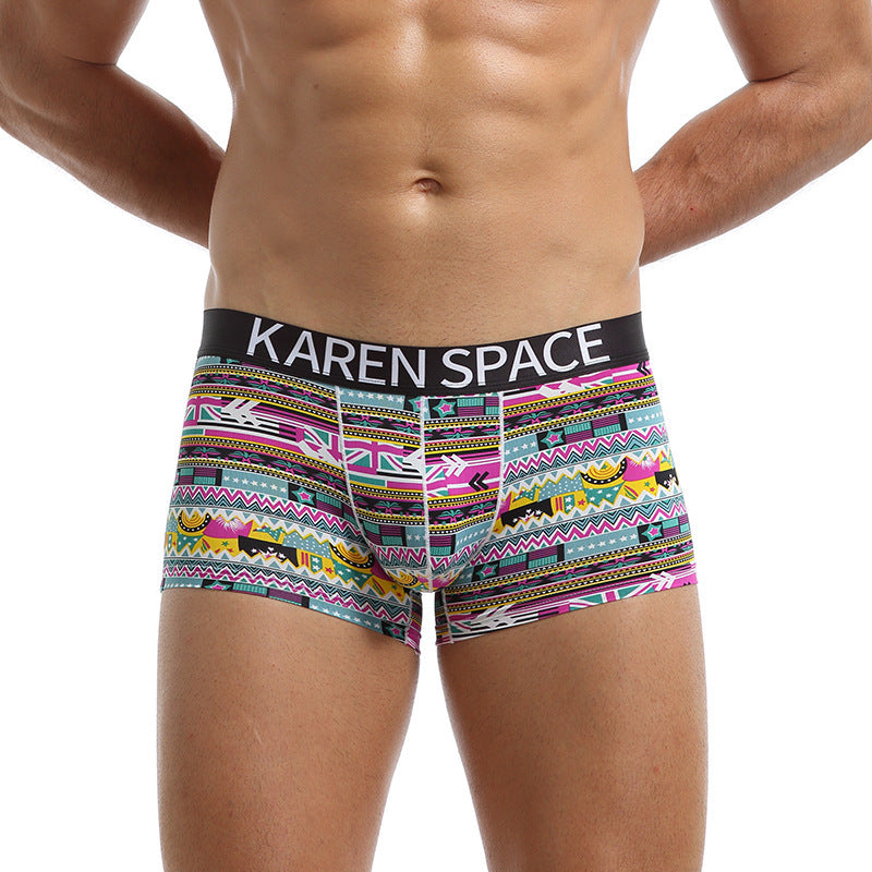 Issilkesmönstrade boxershorts med tryck