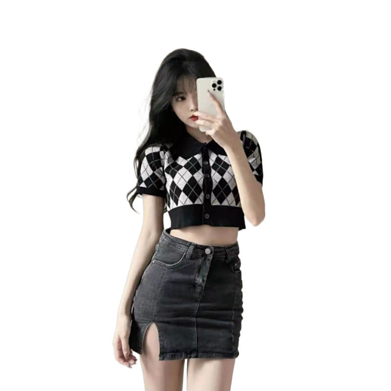 Professional Slit Denim Skirt - Cotton Construction (5 Color Options, XS-XL, Split Stretchy & Denim Designs)