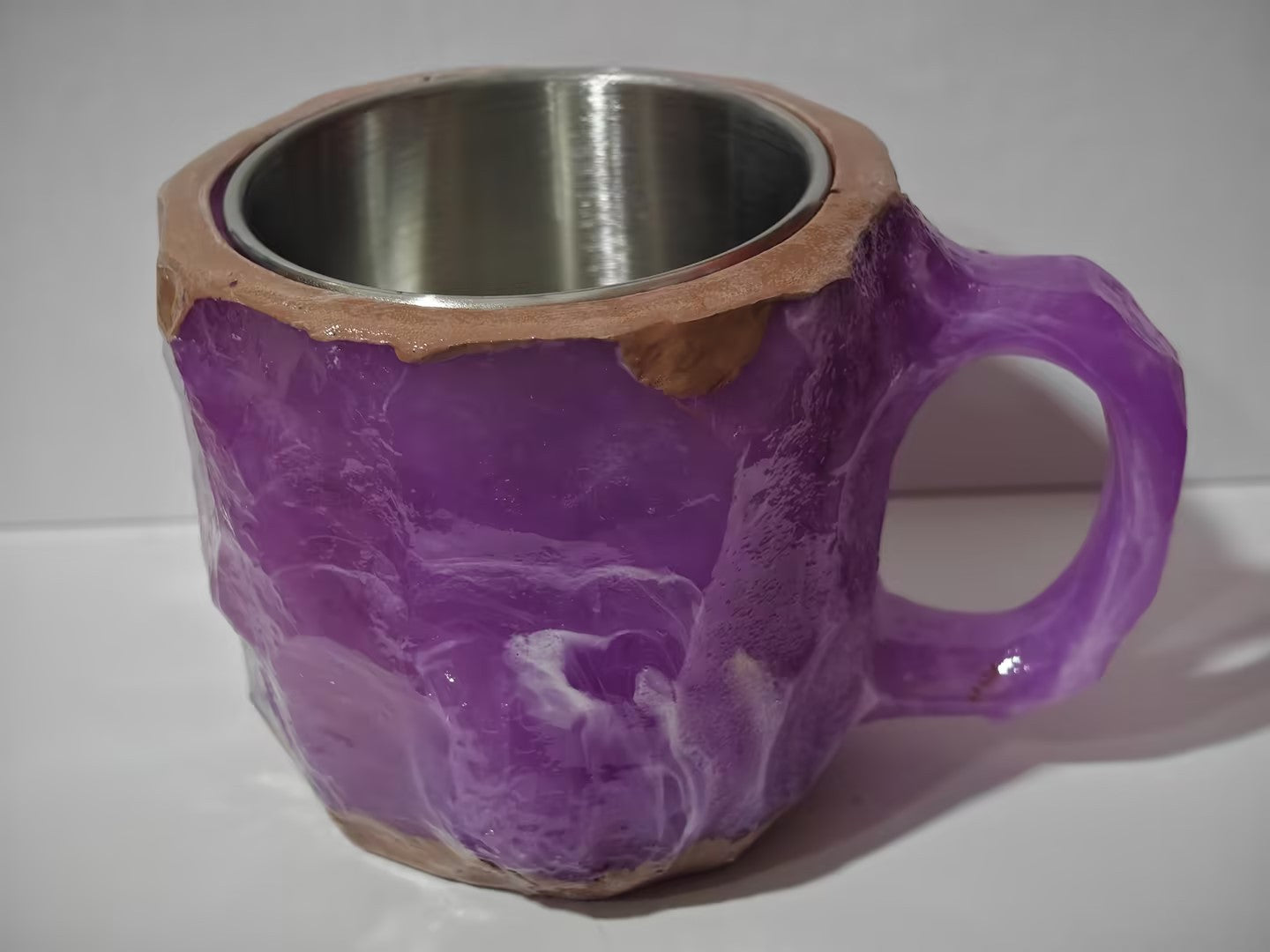 400ml kaffemuggar i hartskristall med handtag, elegant falsk mineralkristallkopp för arbetsplats, heminredning, julklapp, köksredskap