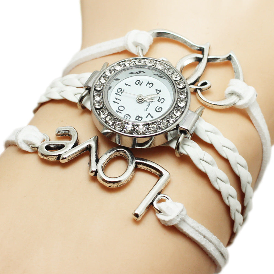 Alloy Love Double Heart-Shaped Love Woven Multi-Layer Watch - Stylish Functional Exquisite Unique Elegant Durable Statement