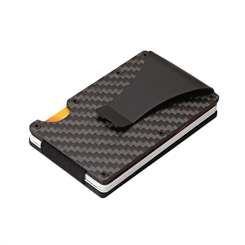 Paquet de cartes antimagnétiques RFID en fibre de carbone, carte bancaire en aluminium, carte de crédit, porte-cartes de visite, portefeuille en métal européen et américain