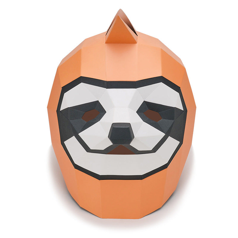 Masque drôle de paresseux en papier Mögel HuvudgearDIY Material Partien