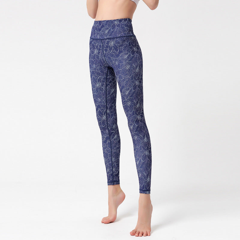 Mode Tie Dye Leggings Kvinnor Fitness Yoga Byxor Push Up Träning Sport Legging Tights med hög midja Gym Damkläder