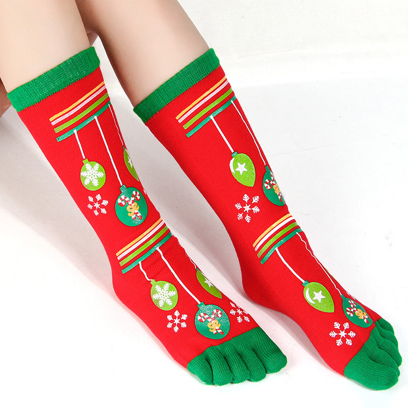 Christmas Five Finger Strumpor