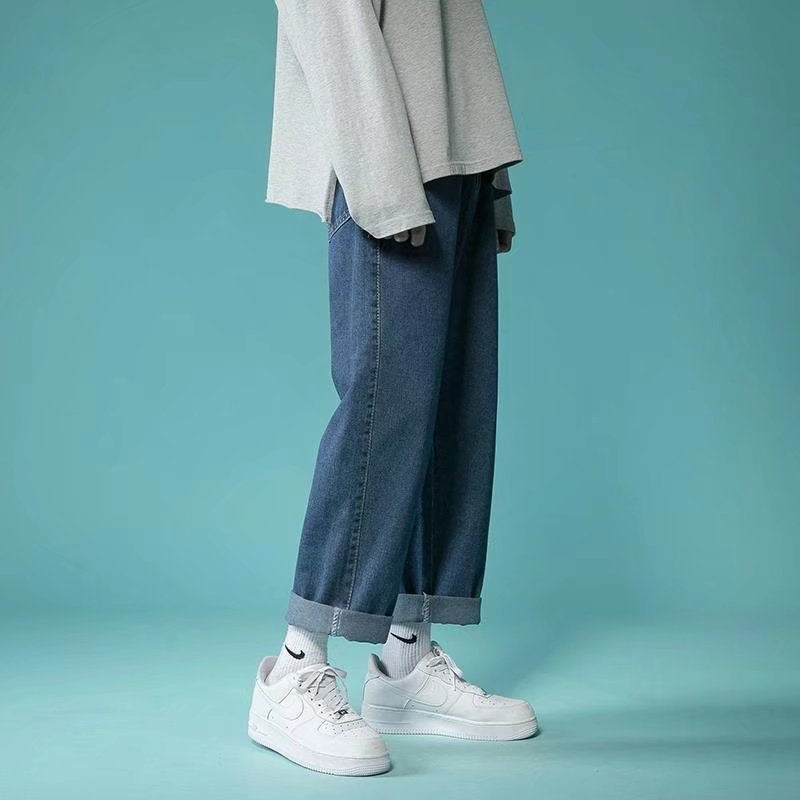 Casual byxor ljusa jeans för män