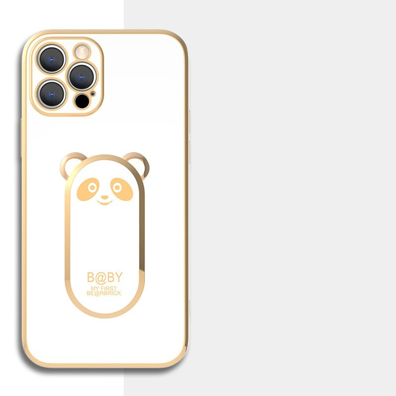 Étui de téléphone avec support d'anneau magnétique Panda