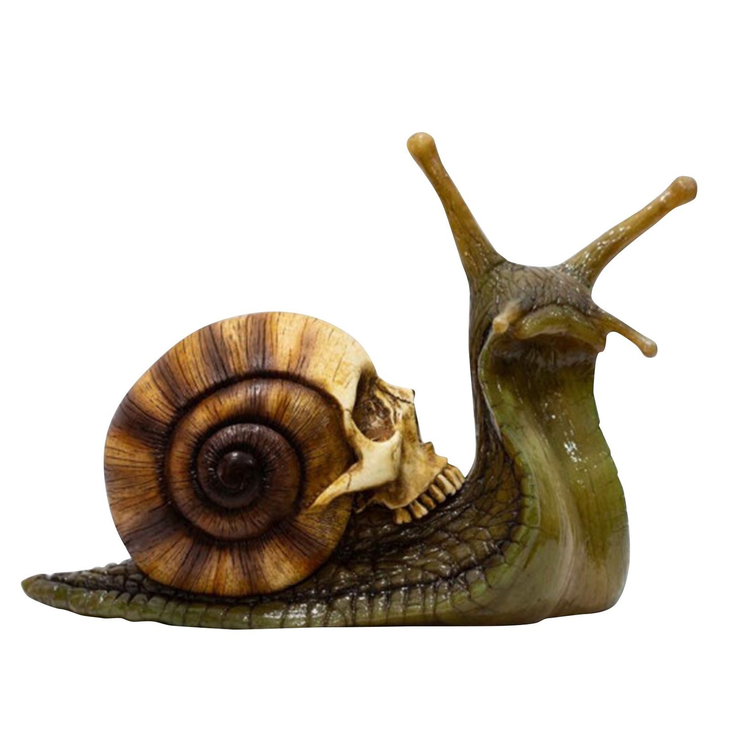 Escargot Crâne Sculpture Gothique Décoration Snigil Statue Patio Snigil Figur Artisanat Ourlet Décoration Tillbehör Kawaii rhum inredning.