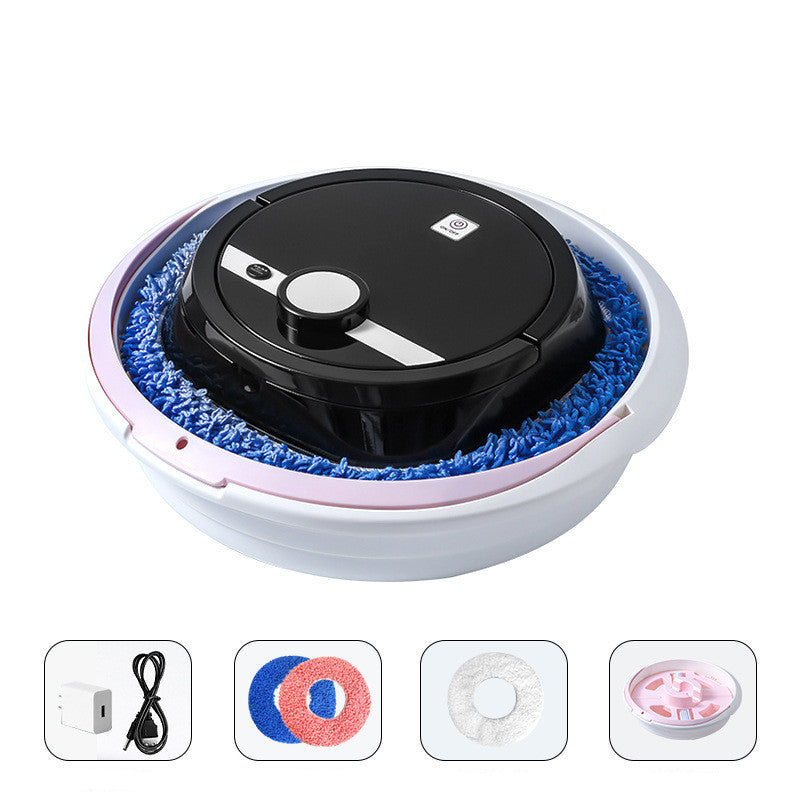 USB Rechargeable Robot Mop - Automatic Floor Cleaning Machine with Spray Function