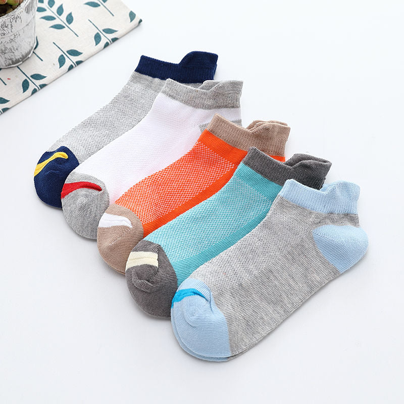 Chaussettes fines en maille respirante pour enfants, chaussettes en coton fines pour garçons, chaussettes bateau pour filles