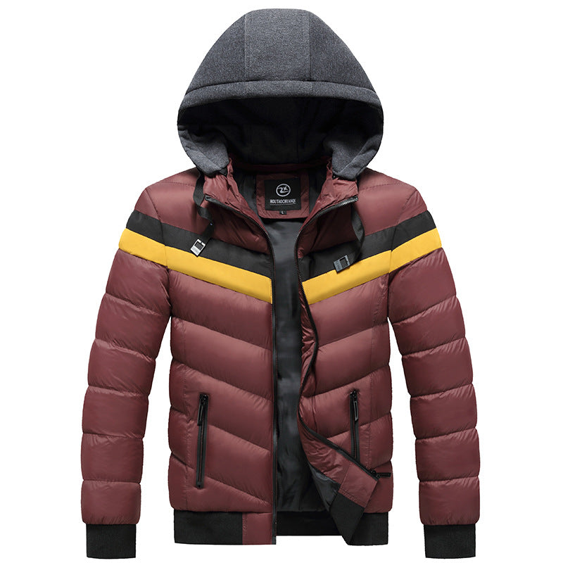 Män Vinter Casual Plus Size Huvjacka