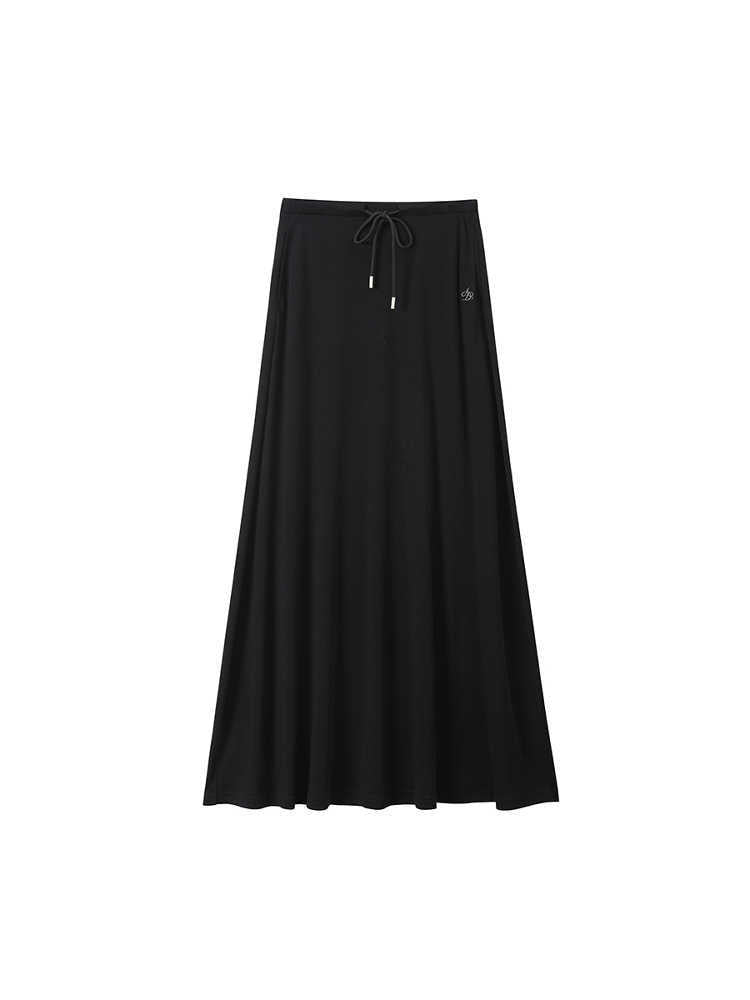 Professional A-Line Long Umbrella Drawstring Leisure Skirt - Women's Design (Customizable Fit, Elegant Trendy)