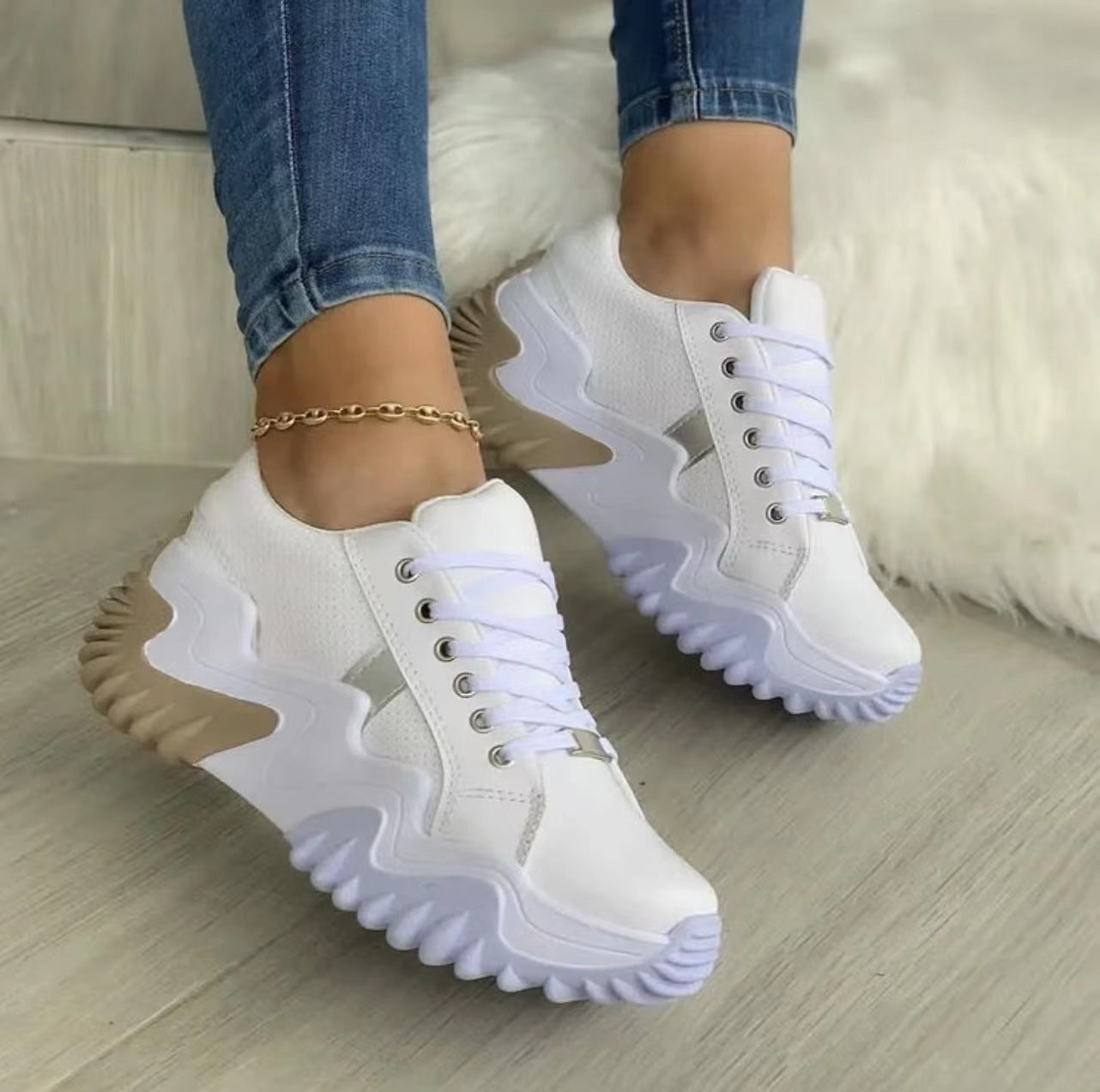 Dam Skor Sneakers med snörning