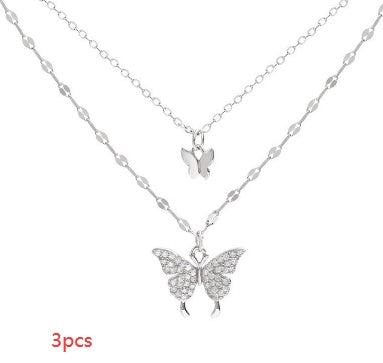 Färg gnistrande nyckelbenskedja Choker halsband för kvinnor