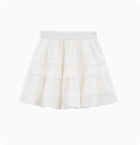 Professional Color Elastic Waist Cake Skirt - Japanese Half Body Design (Comfortable Fit, Authentic Style, Versatile Occasions)