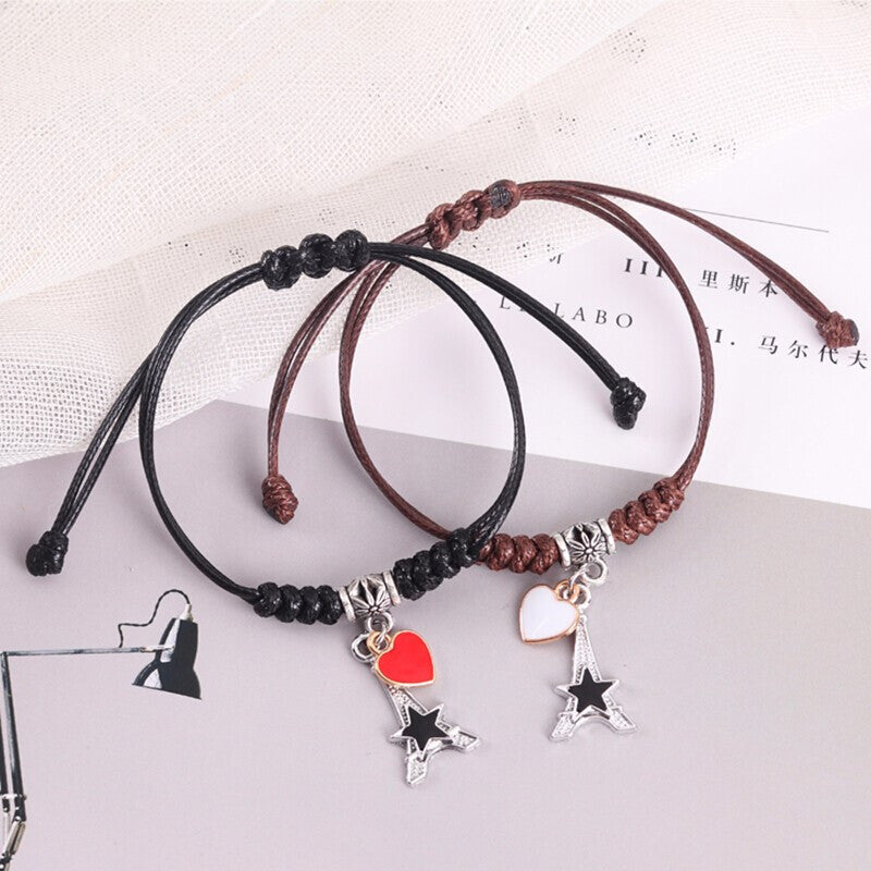 Vävning av män och kvinnor Pararmband Herrarmband Armband Flickvänner Pararmband