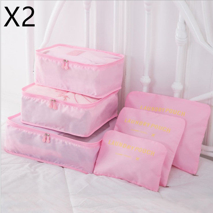 6 ST Reseförvaringsväska Set för Clothes Tidy Organizer