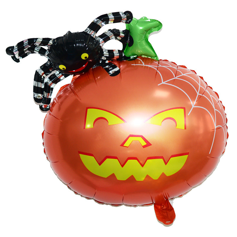 Halloween Ballons Scène De Fête Citrouille