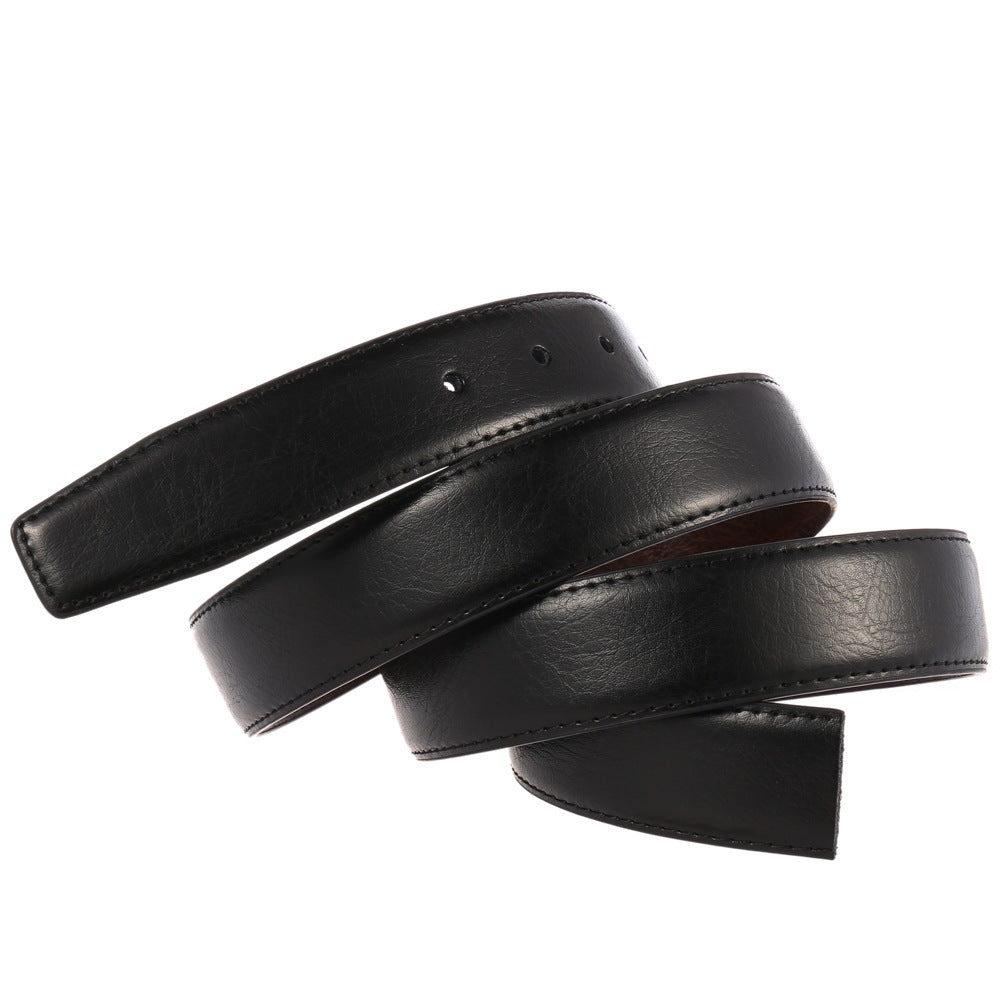 Men's Belt Strips Two-Layer Cowhide - Reinforced Protection