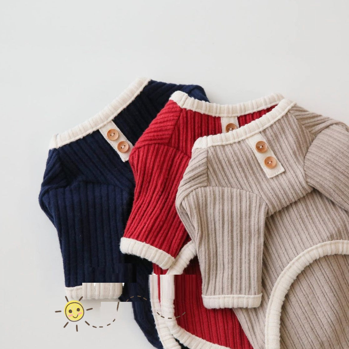 Vêtements décontractés pour animaux de compagnie, couleur contrastée, chat, chien