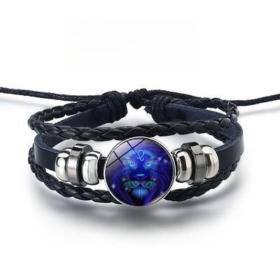 12 Constellations Luminous Armband Mode Nattlampa Punk Style Starry Sky Armband För Män Kvinnor Barn