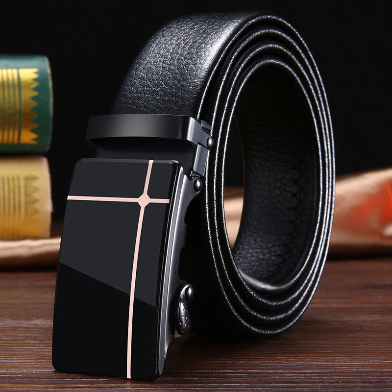 Men's Business Acrylic Automatic Belt - Contemporary Innovation