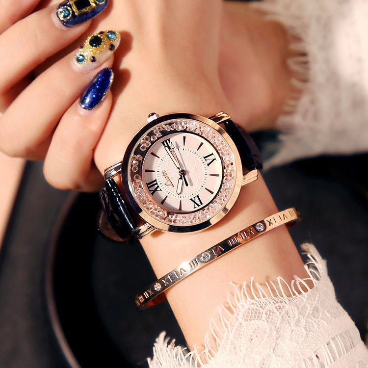 Montre à strass Mobile pour femme, mode coréenne, tendance, étudiante, rétro, ceinture, montre à quartz