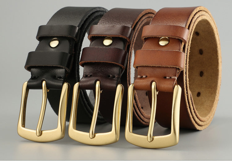 Handmade Casual Trend Men's Belts Cowhide - Artisan Craftsmanship