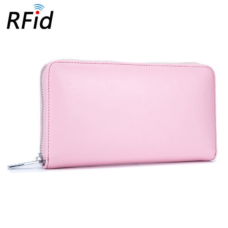 Portefeuille Rfid en cuir véritable de vache pour hommes, nombreux départements, 36 fentes, porte-carte, poche pour téléphone portable, pochette longue
