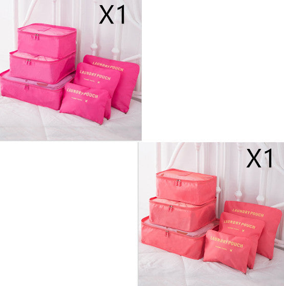 6 ST Reseförvaringsväska Set för Clothes Tidy Organizer