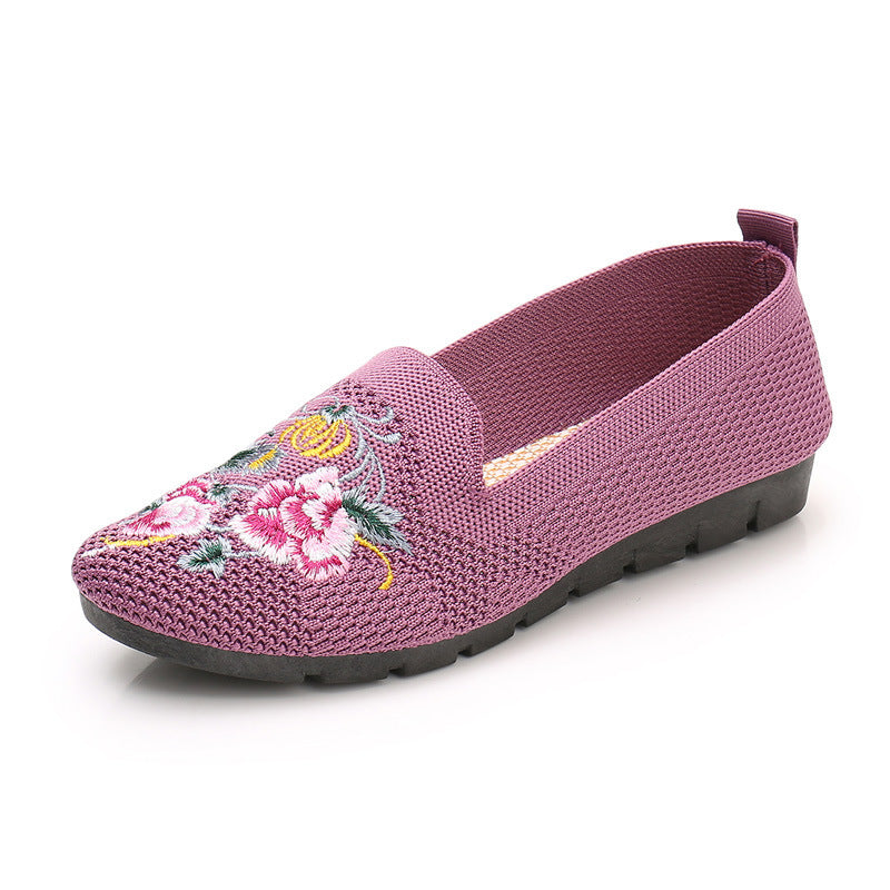 Embroidered Flying Woven Shoes - Breathable Mesh Footwear - Artisan Collection