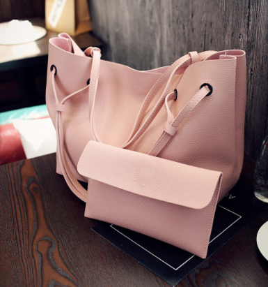2-in-1 Fashion Tote Set - Convertible Shoulder Bag with Detachable Crossbody Pouch
