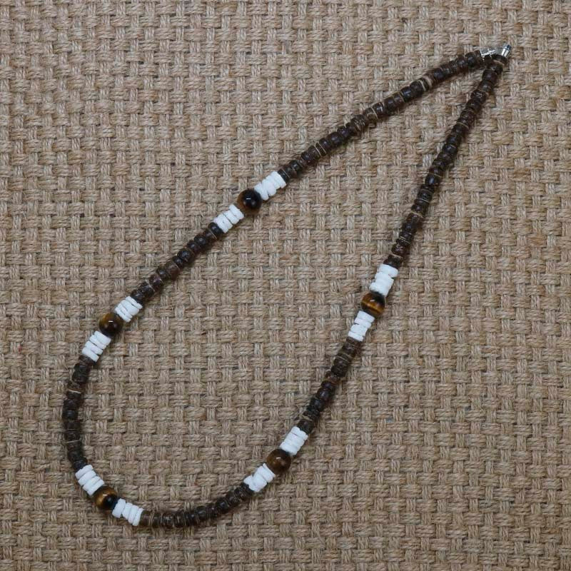 Collier ethnique en coquille de noix de coco pour hommes, tribu