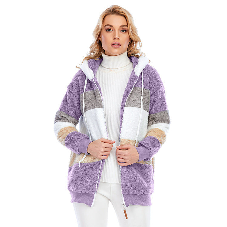 Vinter tjock varm Teddy Coat Kvinna revers Long bras moelleux cheveux falska päls Jack ou Kvinnliga knappar Fickor blixtlås Overcog et
